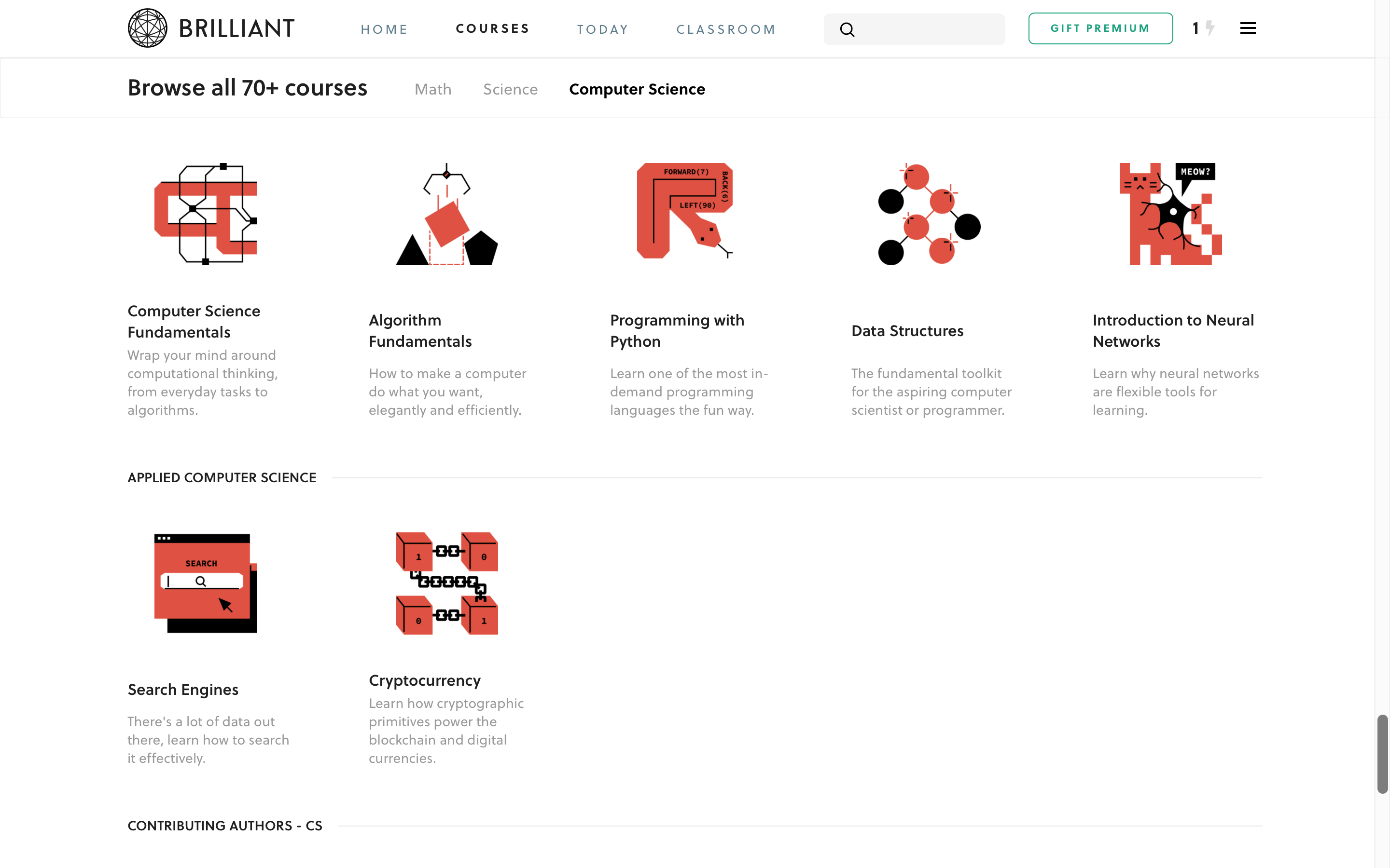 Brilliant.org CS courses